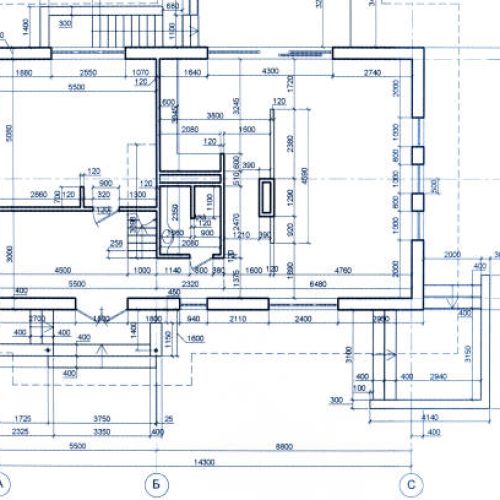 house plan blueprint. technical drawing. part of architectural project.